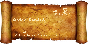 Andor Renátó névjegykártya